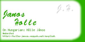 janos holle business card